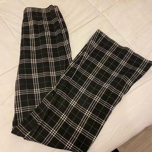 Plaid flared pants